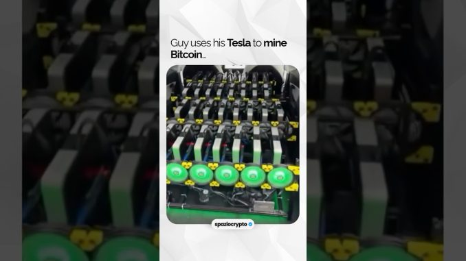 He Turned His Tesla Into a Crypto Mining Rig! ⚡🚗 #Bitcoin