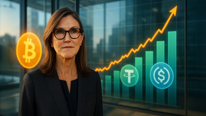 Cathie Wood revises Bitcoin forecast as stablecoins gain ground