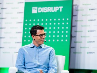 RJ Scaringe, CEO at Rivian, on the TechCrunch Disrupt stage