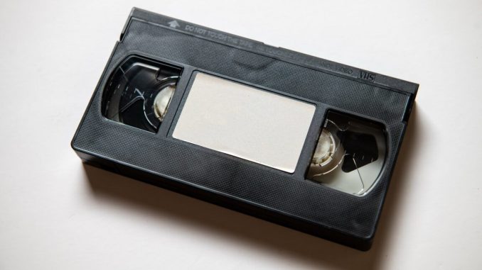 A videocassette tape