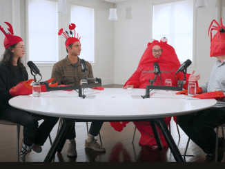 Y Combinator crew dressed like crabs