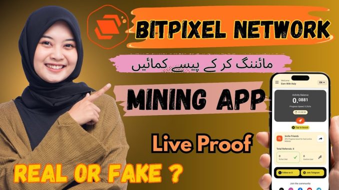 Bitpixl new free Mining App | New Free Crypto Mining App | Bitpixel Mining App Complete Details