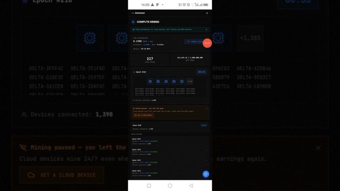 DELTAHASH MINING IS NOW LIVE