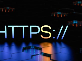 The HTTPS concept with highlighted glowing S. HyperText Transfer Protocol Secure. Increasing the security of encryption. The concept of safe surfing on the net. 3D render.