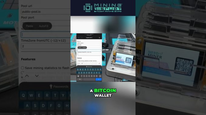 Bitcoin Pool Setup on Gold Nugget Solo Miner #shorts