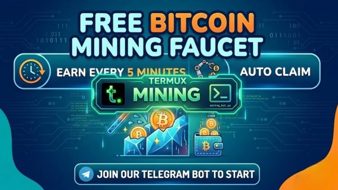 FREE BITCOIN MINING FAUCET BOT |CLAIM EVETY 5 MINUTES BTC