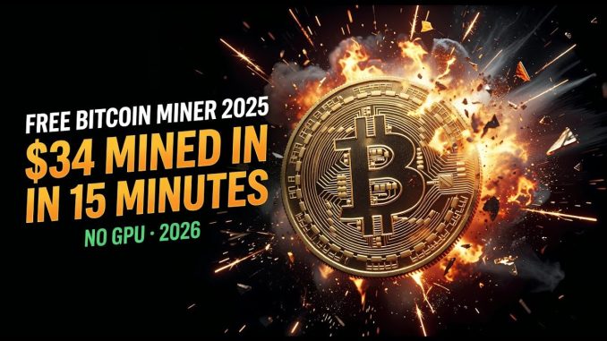 I found a free Bitcoin mining tool — made $34 in just 15 minutes!