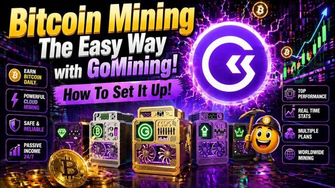 GoMining Bitcoin Mining Tutorial - How To Mine Bitcoin ⚒️