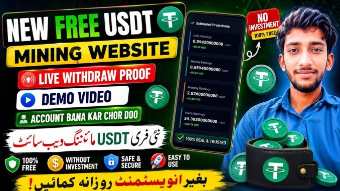 Omnihash 🤑 Usdt Mining Website Live 🔴  Withdraw Proof 🎉 | How to Earn Usdt Live Demo Video 💲#earn