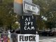 Photo of Flock protest signs in Arlington, Virginia.