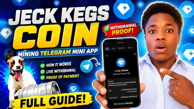 JECK KEGS COIN Telegram Mining App Tutorial + Withdrawal Proof | How to Mine & Withdraw