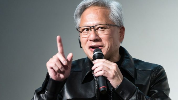 Jensen Huang took a call from Trump, and showed off something else, too