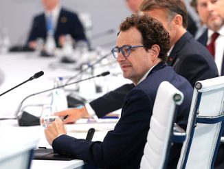 EVIAN-LES-BAINS, FRANCE - JUNE 17: CEO of Anthropic Dario Amodei attends a working lunch with G7 leaders, G7 outreach partners, and global tech CEOs on innovation and AI, during the G7 Summit on June 17, 2026 in Evian-les-Bains, France. Leaders from the Group of 7 (G7) countries convened in Evian, France, near the Swiss border, for their annual summit to discuss challenges to peace and security for Ukraine and Europe, the situation in the Middle East, and other geopolitical issues. (Photo by Anna Moneymaker/Getty Images)