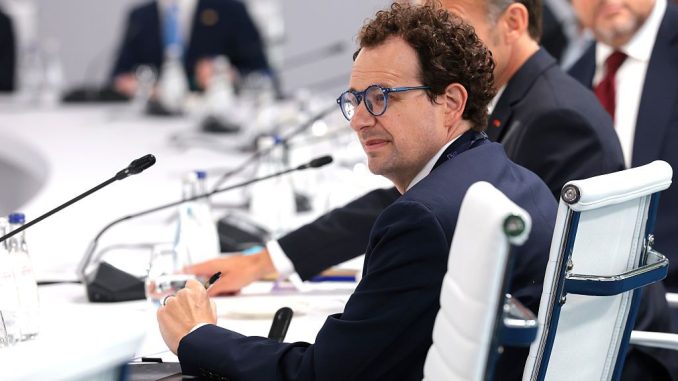 EVIAN-LES-BAINS, FRANCE - JUNE 17: CEO of Anthropic Dario Amodei attends a working lunch with G7 leaders, G7 outreach partners, and global tech CEOs on innovation and AI, during the G7 Summit on June 17, 2026 in Evian-les-Bains, France. Leaders from the Group of 7 (G7) countries convened in Evian, France, near the Swiss border, for their annual summit to discuss challenges to peace and security for Ukraine and Europe, the situation in the Middle East, and other geopolitical issues. (Photo by Anna Moneymaker/Getty Images)