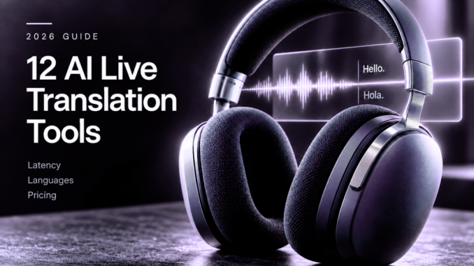 Top 12 AI Live Translation Tools in 2026: Latency, Languages, Pricing