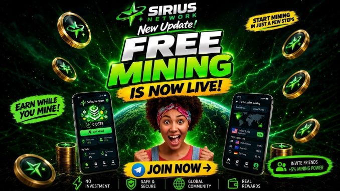 "Unlock Free Crypto: Sirius Network Mining & Airdrop EXPOSED! 🚀 | Earn With Sirius Mining Today!"